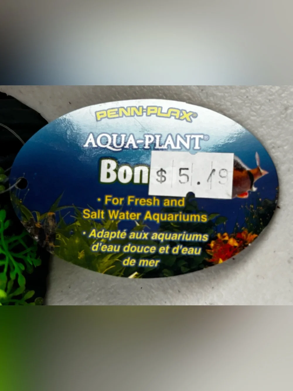 Penn-Plax Aqua-Plant Purple 7-8” Fake Bonsai Fish Tank Decor